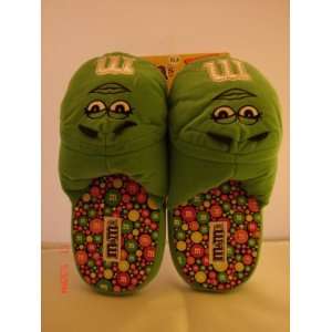  M&Ms Green Slippers Kids XL 4 New with Tag Everything 