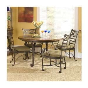   Riverside Stone Forge Round Dining Table Set 31021 4