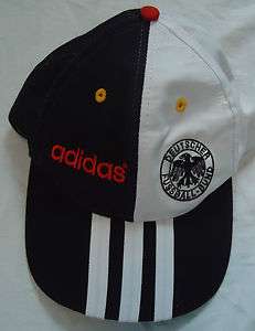 Vtg Adidas Deutscher Fussball Bund Germany Stripe Snapback Hat World 