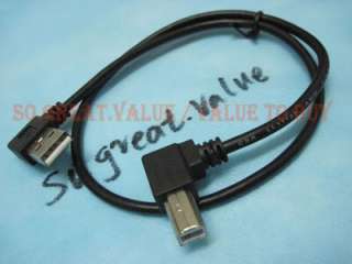 USB 2.0 90 degree A male to B 90 degree male converter extension 