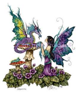 Companions Fairy and Dragon Amy Brown 8.5X11 Print  