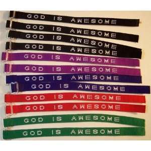  125 Dozen God is Awesome Wrist Bands Assorted Traditional 