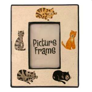 CURIOUS CATS WHISKERS & WHIMSY CERAMIC PICTURE FRAME  
