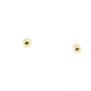  Earrings plated gold Billes 4 mm (0. 16). Jewelry