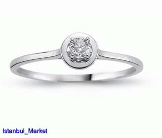 EROS DIAMONDS #75037 18K White Gold 0.10ct Diamond Ring  