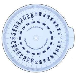 QUINT 4 True Angle UNBREAKABLE Plastic 360 Degree Goniometer Dial 