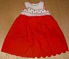 Janie & Jack SWEET LADYBUG RED SMOCKED DRESS NWT 4T