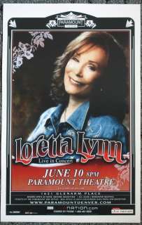 LORETTA LYNN promotional CONCERT POSTER collectible  