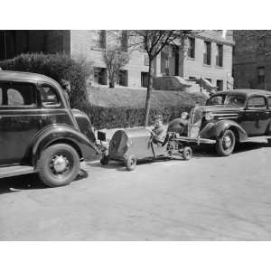1937 photo Washington youngster solves parking problem. Washington, D 