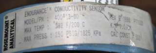 Rosemount ENDURANCE CONDUCTIVITY SENSOR 392F / 200C 250PSIG 400 13 60 