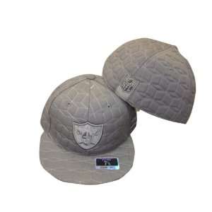  Oakland Raiders 3D Cube Gray Fitted Fashion Flat Brim Hat 
