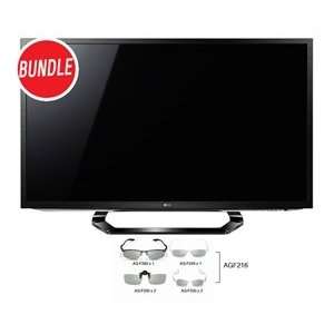   55 Inch 3D 1080p 120Hz Smart TV LED LCD HDTV Bundle Electronics