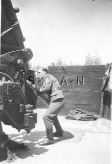 WWII German RP  Artillery  Loads Shell into 88mm AA Gun  