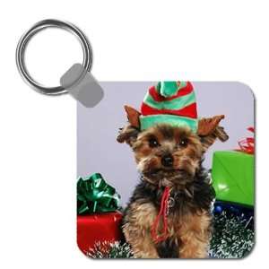  Yorkie Christmas Keychain