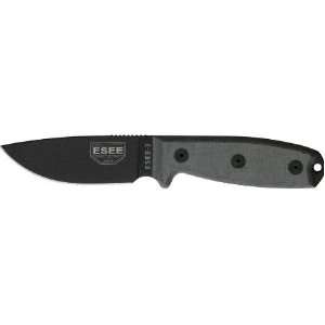 ESEE Knives 3PM RC 3 Plain Edge Modified Pommel Fixed Blade Knife with 
