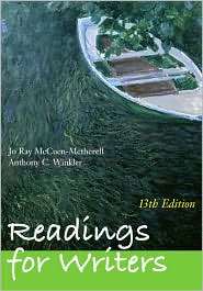 Readings for Writers, (1428231285), Jo Ray McCuen Metherell, Textbooks 