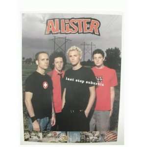  Allister 2 sided poster Last stop suburbia Band Shot 