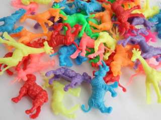 20 X MINI Retro Plastic Toys Mix Animal Wild Figure C  