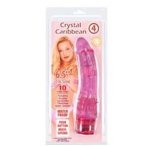  Crystal Caribbean #4 Waterproof 10 Function Jelly Massager 