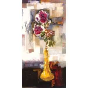  Yona Roses in Gold 20x40 Poster Print