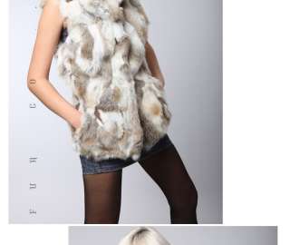 0222 Rabbit fur vest/waistcoat/gelit/cape/sleeveless  