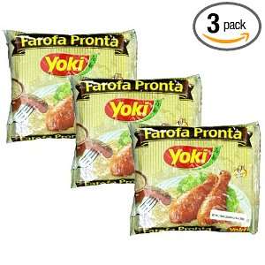 Yoki Farofa Pronta   Seasoned Cassava Flour 17.6oz 3 pack  