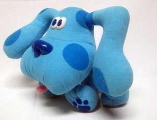 Blues Clues BLUE Plush Toy Puppy Tyco 8 Tall  