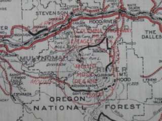   USDA Forest Service OREGON Road + Recreation Map Named Highways  