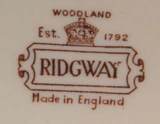 WOODLAND RIDGWAY BROWN on CREAM 14 3/4 SERVING PLATTER  