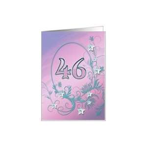  46th Birthday card with diamond stars effect Card Toys 