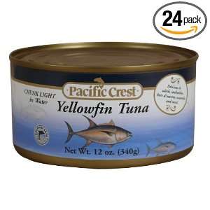 Pacific Crest Chunk Light Yellowfin Tuna, 12 Ounce (Pack of 24 