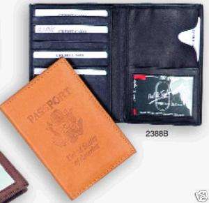 Mens Leather Travel/Passport Wallet, 8 Credit Cards.  