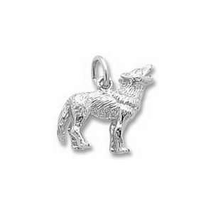  Wolf Charm   14k Yellow Gold Jewelry