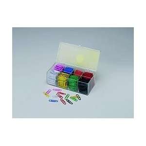 Paper Clips, Colored, Box/800 Black, Red, White, Green, Blue, Yellow 