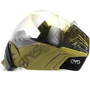 Angel Eyes Paintball Mask   Olive w/ Yellow Gradient Lens 