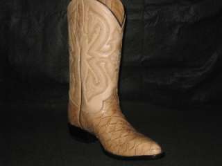 New Mens Embossed Ant Eater Exotic Leather Boots Sand  