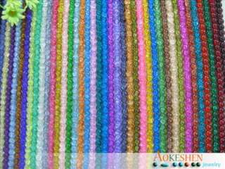 40Strs Crackle Glass Loose beads Mixed 8mm BGFA1 40  