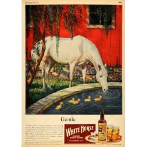   Equine Ducklings Pond Alcohol Beverage Drink   Original Print Ad