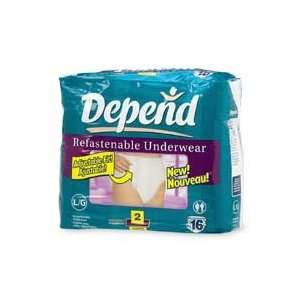  Depend Undrwr Lrg Refast 19184 Size 4X16