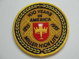 100 YEARS IN AMERIAC,1855 1955 MILLER HIGH LIFE,VTG 56 YEAR OLD DATED 