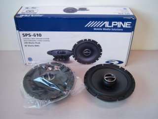 Alpine SPS 610 6 1/2 2 Way Type S Coaxial Car Speakers 6.5 Round Car 