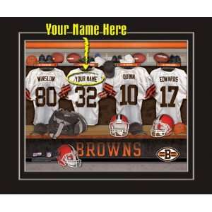  Cleveland Browns Customized Locker Room 12x15 Matted 