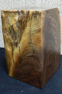 Live Edge Black Walnut Stump Stool End Table Log 10030  