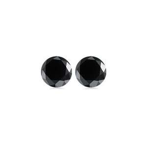 98 1.10 Cts of 4.4 4.9 mm AAA Round Matching ( 2 pcs ) Loose Black 