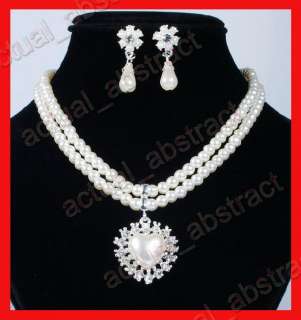 wholesale Czech rhinestone&IMITATE PEARL necklace earring 6sets