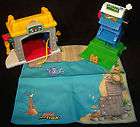 Fisher Price GeoTrax Buildings, Train Cars, Track, Play