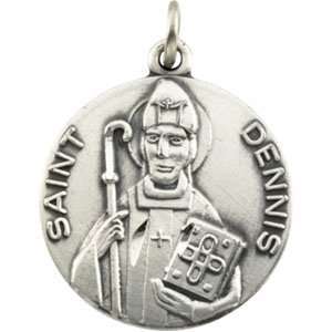   19.50 mm St. Dennis Medal With 18.00 Inch Chain CleverEve Jewelry