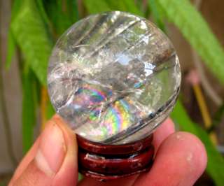 AAA++ RUTILATED quartz crystal Rainbow sphere ball heal  