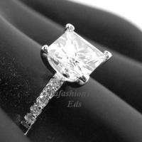 2ct Princess CZ solitaire wedding/engagement Ring sz 6  