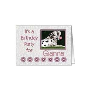   for Gianna   Dalmatian puppy dog pink rose Card Toys & Games